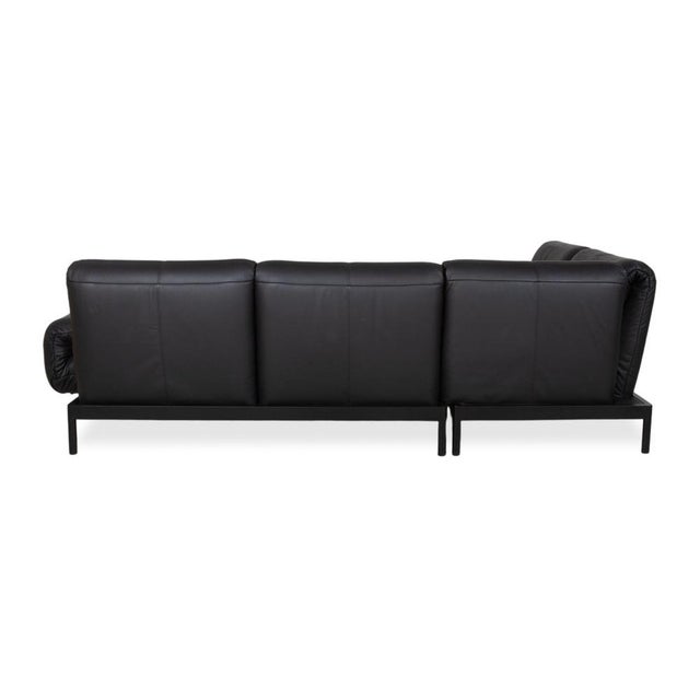 Plura Leather Corner Sofa in Black from Rolf Benz For Sale - Image 17 of 18