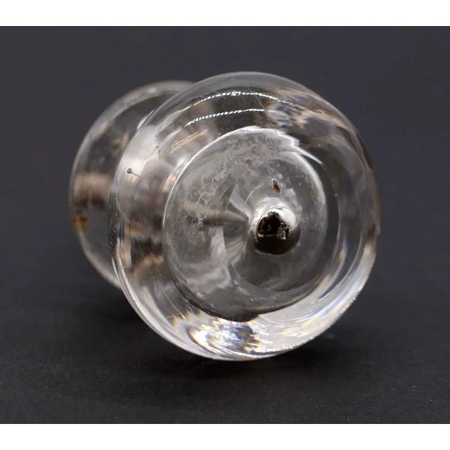 Traditional Pair of Vintage 2 In. Clear Glass Drawer Cabinet Knobs For Sale - Image 3 of 5