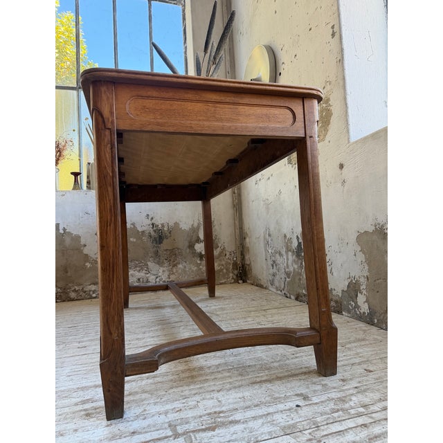 Brown Antique Drapers Worktable in Oak, 1900 For Sale - Image 8 of 18