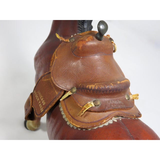 1930s Cast Iron Horse & Leather Saddle Doorstop Chairish