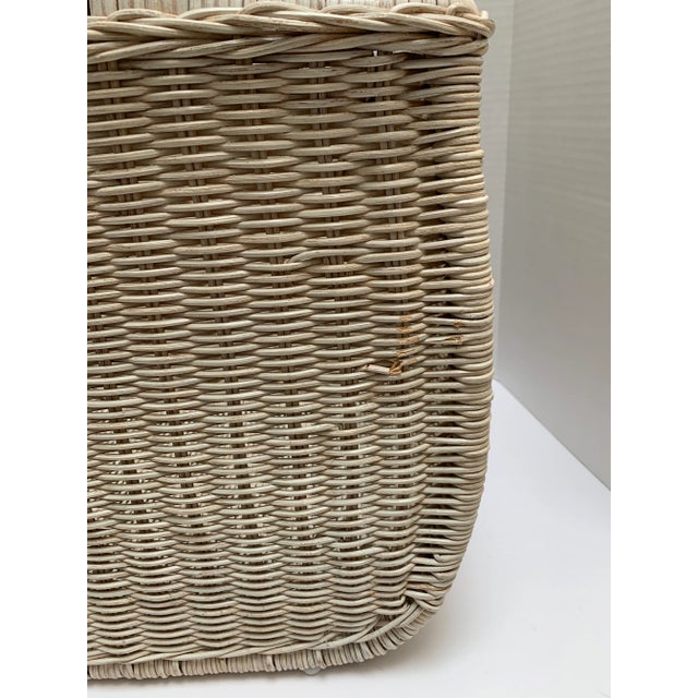 Large Rustic Vintage Storage Decor Basket For Sale - Image 4 of 9