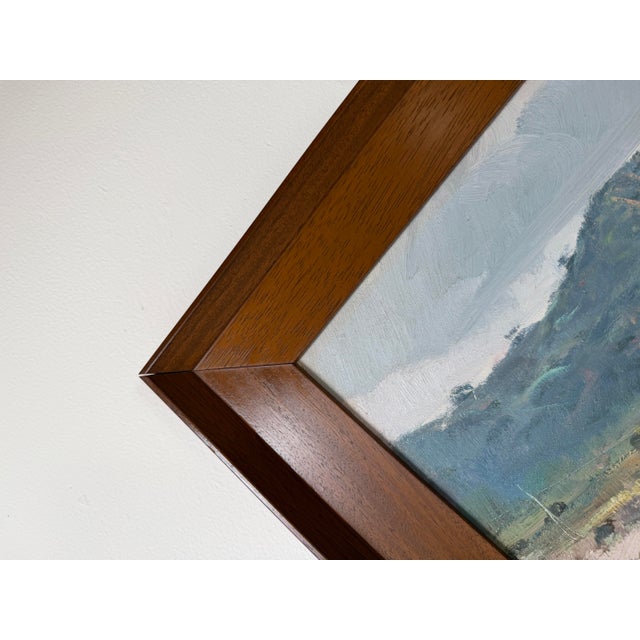 1960s Vintage B. Andreu Countryside Landscape Oil on Canvas Painting, Framed For Sale - Image 11 of 12
