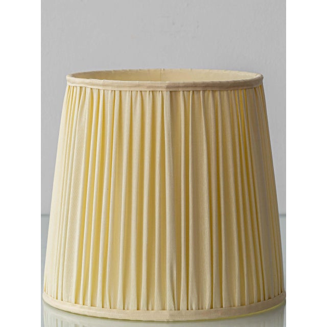 Antique Art Nouveau Gouda Pottery Table Lamps with Silk Shade by Plateelbakkerij Zuid-Holland, 1918, Set of 2 For Sale - Image 14 of 17