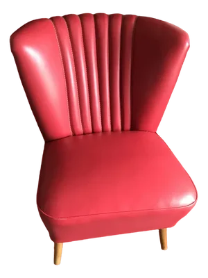 Mid-Century Sky Red Cocktail Chair, 1950s