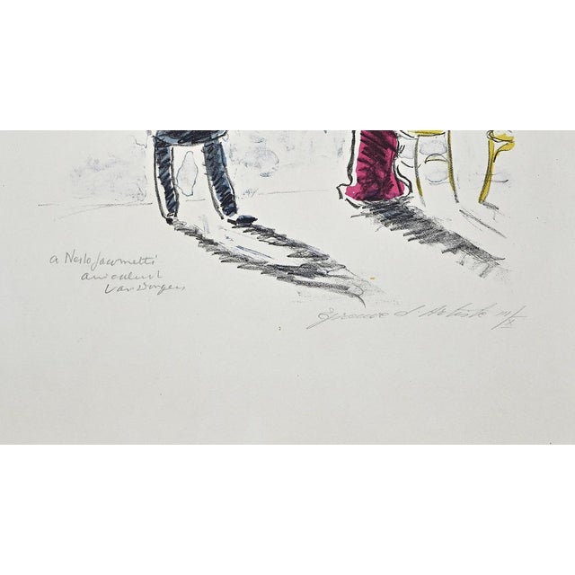 Hand signed. Dedicated in pencil to Nesto Jacometti. This piece is attributed to the mentioned designer/maker. It has no...