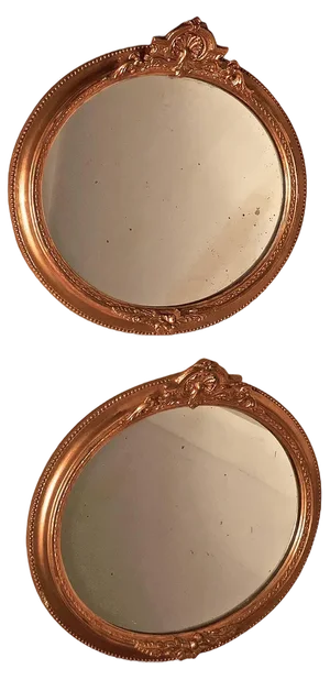 19th Century RegencyOval Gilt Mirrors, 1890s, Set of 2