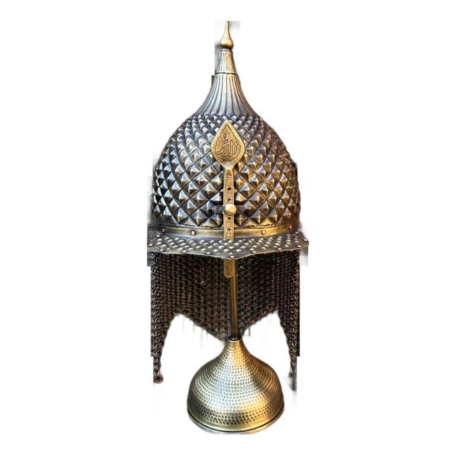 Double Hammered Brass Helmet For Sale