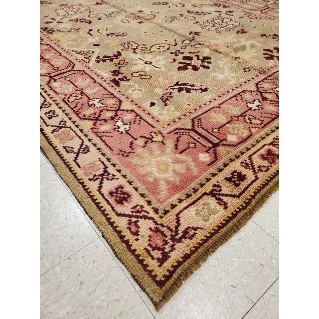 Early 20th Century Antique Oushak Rug For Sale - Image 10 of 13
