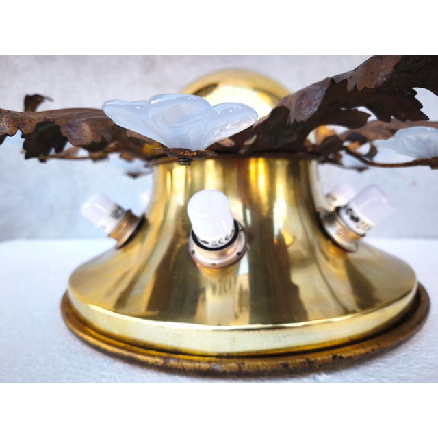Hollywood Regency Florentine Wall Lamp attributed to Banca Firenze, Italy, 1960s For Sale - Image 10 of 18