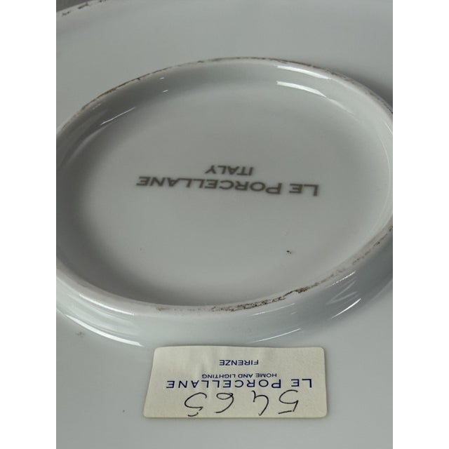 White Porcelain Objects with Platinum Finishes from Le Porcellane, 1990s, Set of 3 For Sale - Image 10 of 17