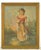 Vintage reproduction prints with gold painted wood frames. The print featuring a boy with a dog is titled Master Simpson"...