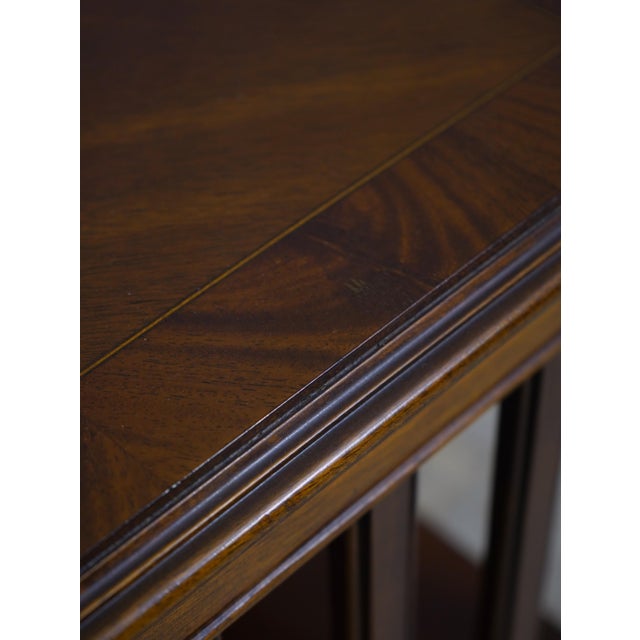 Regency Style Mahogany Inlaid Revolving Bookcase For Sale In Philadelphia - Image 6 of 11