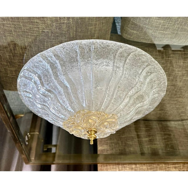 Murano Rugiadoso Glass Flush Mount Ceiling Light For Sale - Image 11 of 15