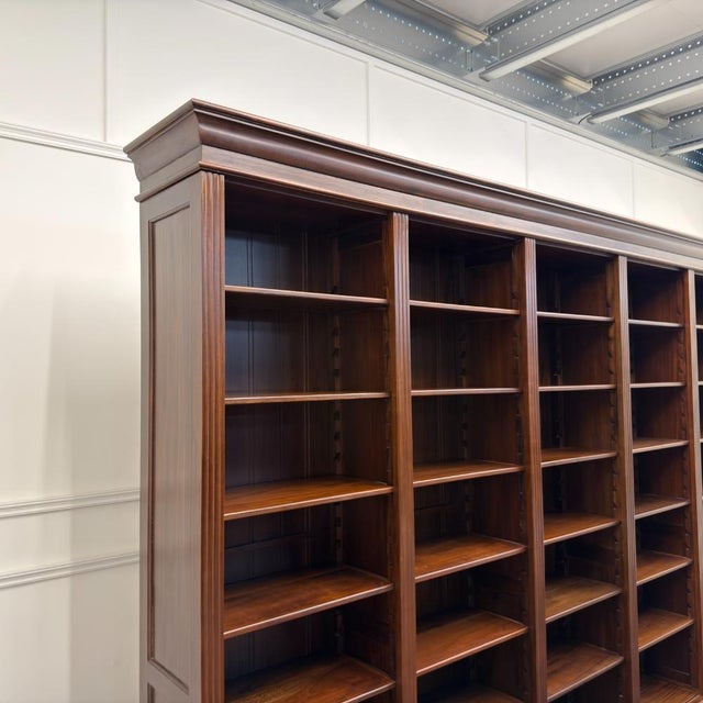 Large Classic English Open Bookcase For Sale - Image 6 of 15