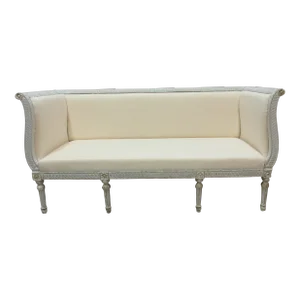 100% Original Painted Swedish Gustavian Sofa Sofa.