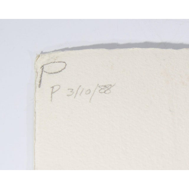 Paint 1988 Watercolor Painting of a City by Artist Virginia Brooks For Sale - Image 7 of 7