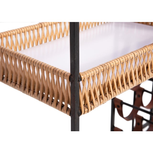 Arthur Unanoff Shaver Howard Room Divider 40 Bottle Wine Rack Restored For Sale - Image 10 of 17