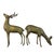 Gold Set of 2 Mid Century Brass Deer Figurines, Buck & Doe For Sale - Image 8 of 15