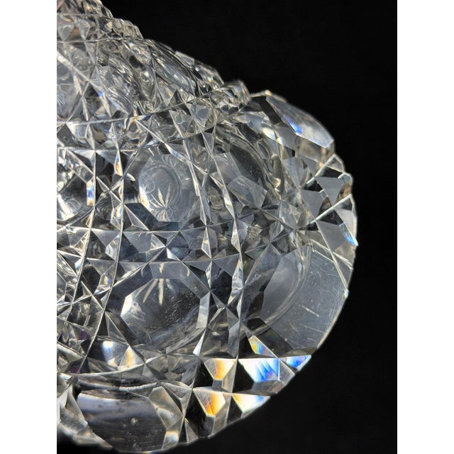 German Brilliant Cut Crystal Decanter with Sterling Silver 925 Collar, 1920s For Sale - Image 10 of 12