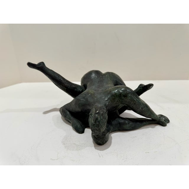 Original Larry Mohr sculpture in Bronze acquired from the artist’s estate. This piece is signed on the woman's right...