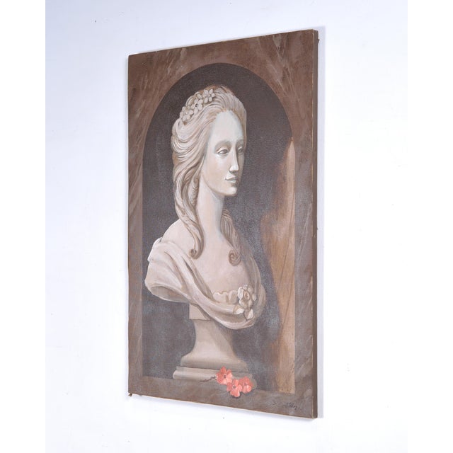 Mid 20th Century William Skilling "Bust of a Lady" Oil on Canvas Painting 3' Ft For Sale - Image 5 of 18