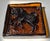 Mid-Century Amber Glass Zodiac Block with Capricorn from Ząbkowice Glassworks, 1950s For Sale - Image 4 of 7