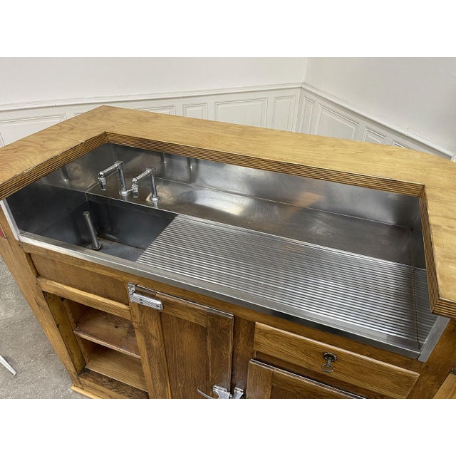 Vintage Bar in Oak and Formica, 1970s For Sale - Image 6 of 11