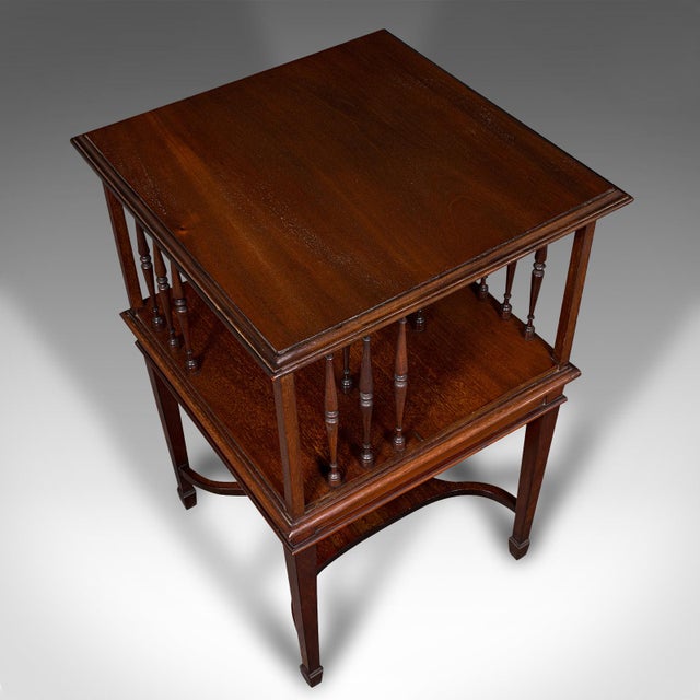 Wood 1910's Antique Revolving Bookcase For Sale - Image 7 of 8