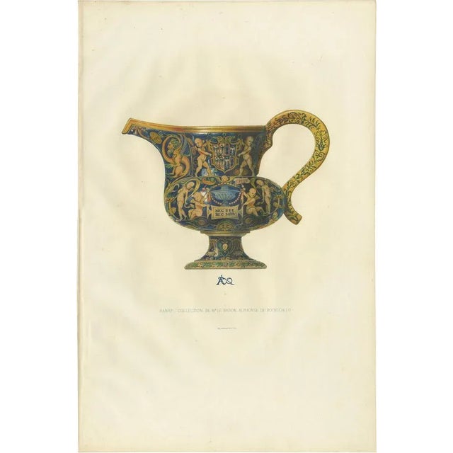 Mid 19th Century Delange, Illustration of a Hanap of Mr. Alphonse De Rothschild, 1869, Print For Sale - Image 5 of 5