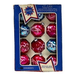 Midcentury Mercury Glass Ornaments, Set of 12