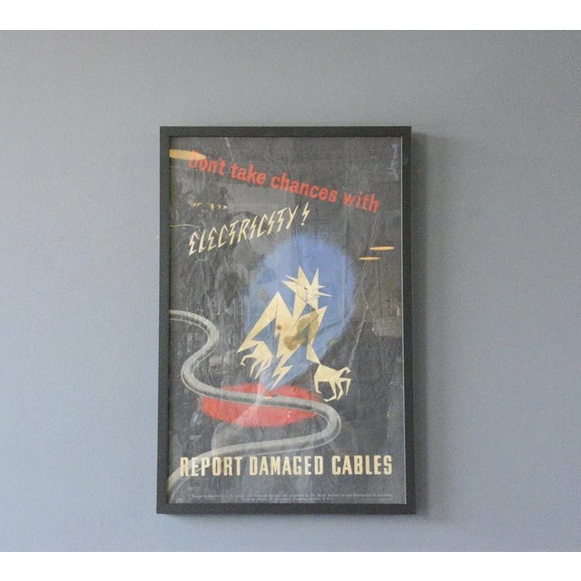 Black WW2 Factory Safety Poster, 1940s For Sale - Image 8 of 8