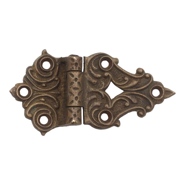 Mid 20th Century Victorian Bronze Offset Ice Box Hinge For Sale