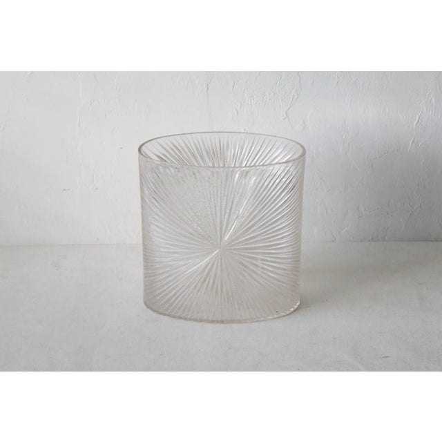 Sally Designs Style Oval Textured Acrylic Waste Basket For Sale - Image 4 of 10