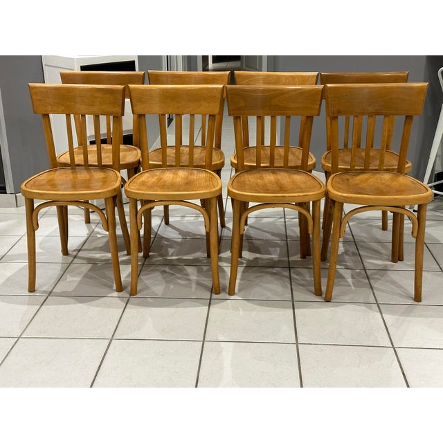 Vintage French Bistro Chairs, 1960s, Set of 8 For Sale - Image 15 of 15