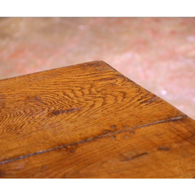 Wood 19th Century French Louis XIII Oak Refectory Monastery Dining Table For Sale - Image 7 of 10