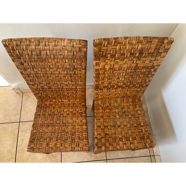 Late 20th Century Vintage Rattan Chairs For Sale - Image 5 of 13