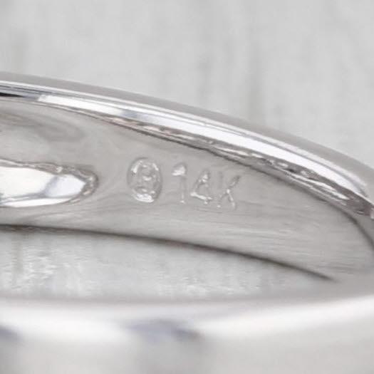 Modern 0.40ctw Diamond Wedding Band 14k White Gold Size 8.25 Stackable Anniversary For Sale - Image 3 of 5