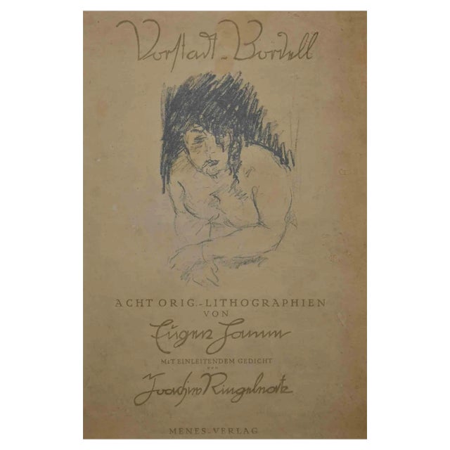 Eugen Hamm, Cover for Vorstadt-Brodel, Original Lithograph, 1922 For Sale