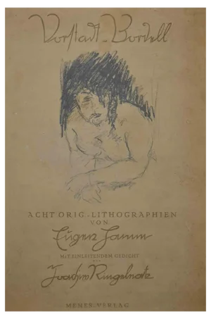 Eugen Hamm, Cover for Vorstadt-Brodel, Original Lithograph, 1922