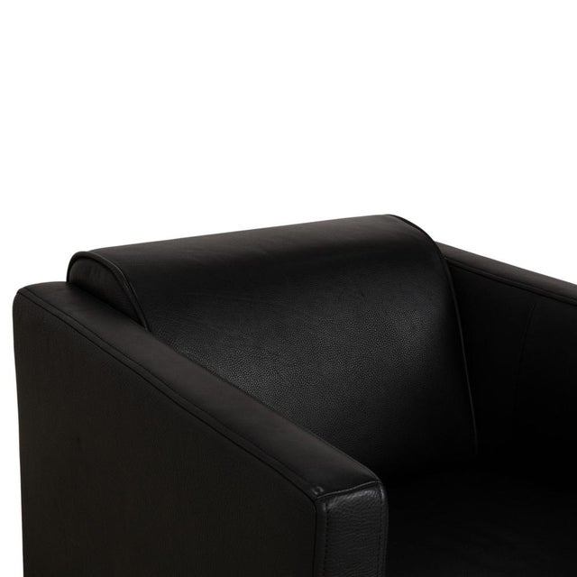 Model 6300 Armchair in Black Leather from Rolf Benz For Sale - Image 4 of 13
