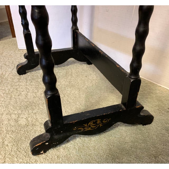 Antique Game Table Chess Checkers With Mother of Pearl Shell Inlay For Sale In Richmond - Image 6 of 8