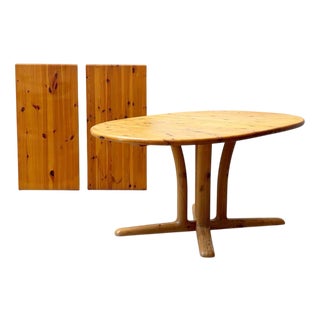 Extendable Dining Table in Pine from Dyrlund, Denmark, 1980s For Sale