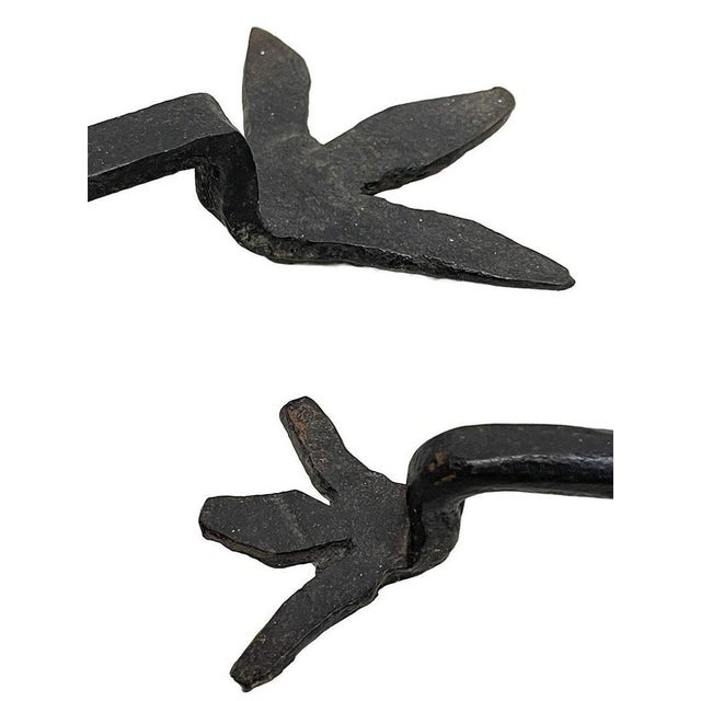 19th Century Iron Floor Candleholders, Set of 2 For Sale - Image 15 of 18