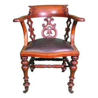 Victorian Captain's Chair, 1890 For Sale