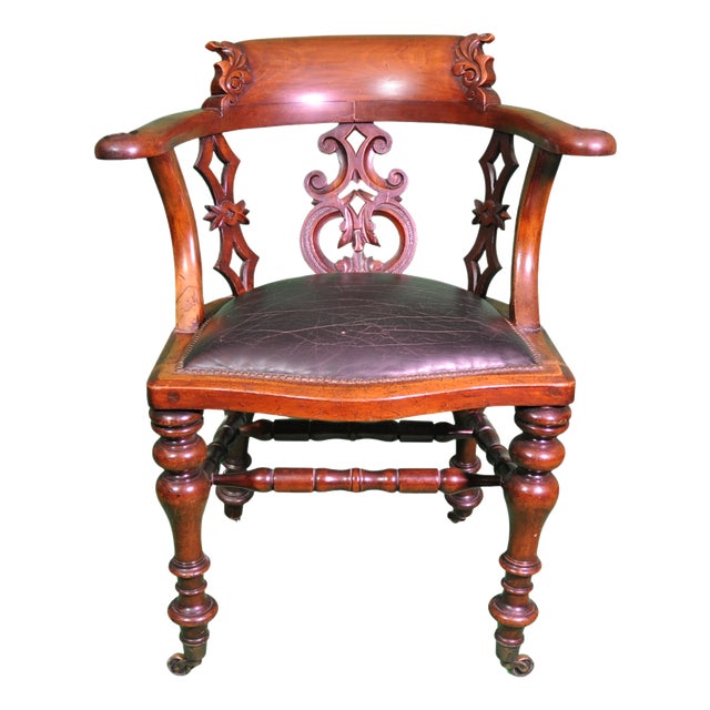 Victorian Captain's Chair, 1890 For Sale