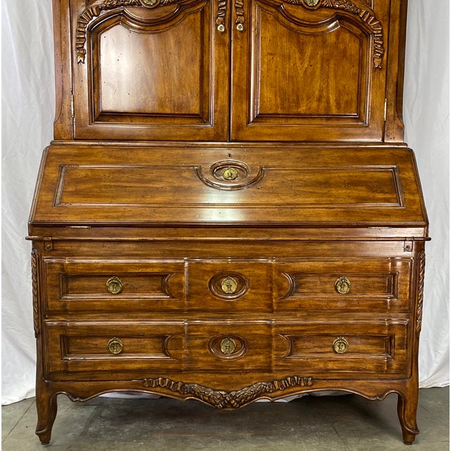 Vintage French Provincial Walnut Secretary Desk & Hutch Chairish
