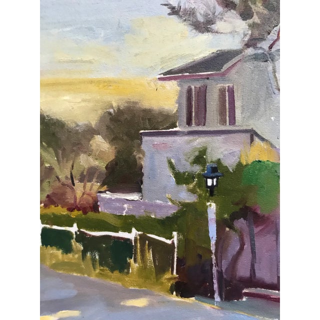 Sun-Dappled House on the Hill Oil Painting For Sale - Image 4 of 5