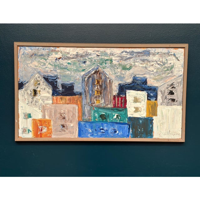 Kai Nielsen, Houses, 1960s, Oil on Panel For Sale - Image 8 of 18