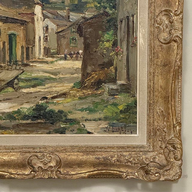 Framed Oil Painting on Panel by Yvette Lichtfus (1925-2014) 'La Foret Sur Semois' For Sale - Image 9 of 16