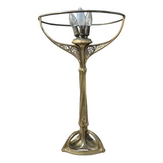 Lamp Base in Gilt Bronze by Louis Majorelle For Sale